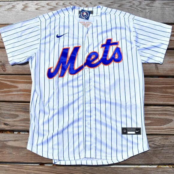 New! Juan Soto New York Mets White Pinstripe Baseball Jersey Adult Men's Sizes - Picture 2 of 2